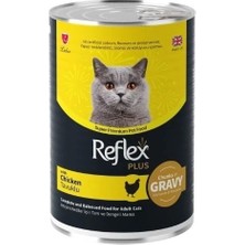 Reflex Plus Sos Içinde Tavuklu Yetişkin Konserve Kedi Maması 400 gr