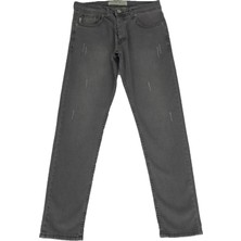 Hacker Fistan Store Erkek Açık Gri Normal Bel Rahat Kesim Dar Paça Jean Pantolon