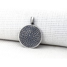 Allahın 99 Ismi Yazılı Esmaul Husna 925 Ayar Gümüş Erkek Kolye Ucu