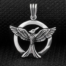 Anka Kuşu 925 Ayar Gümüş Erkek Kolye