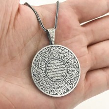 Ayetel Kursi Nazar Dualı 925 Ayar Gümüş Erkek Kolye