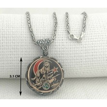 Ay Yıldız Hilal Bozkurt Kral Zincir 925 Ayar Gümüş Erkek Kolye