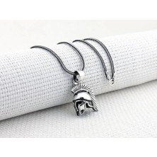 Lejyoner Kaskı Antik Roma  925 Ayar Gümüş Erkek Kolye