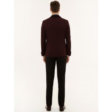 Cacharel Erkek Bordo Slim Fit Damatlık 50229447-VR014