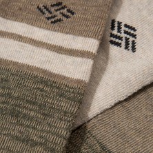 Columbia Space Dye Wool Crey Erkek Kahverengi 2'li Uzun Çorap