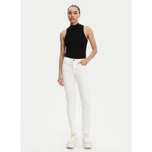 Armani Exchange Yüksek Bel Dar Paça Dar Beyaz Kadın Denim Pantolon XW000123
