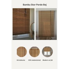 Evesen Bambu Store Perde Bej
