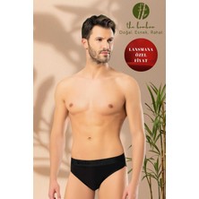 Weweus Siyah Erkek Süper Ince Doğal Bambu Lüks Slip 1011