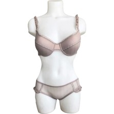 Night Flight Fırfırlı Desteksiz Sütyen Takımı Vizon Renk Kod 2137