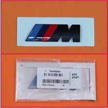 Bmw M Bagaj Yazı Logo Siyah Mat 75MM