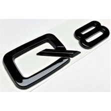 Audi Uyumlu Q8 Piano Black Bagaj Yazısı