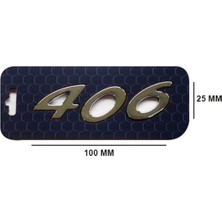 Peugeot 406 Yazı 100 mm x 25 mm Oem Yazı