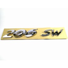 Peugeot Uyumlu 206SW Bagaj Yazısı 165MM-25MM