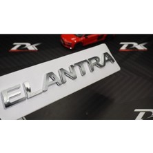 Hyundai Elantra Bagaj 3m 3D Krom Abs Yazı Logo Amblem (510894663) Uyumlu