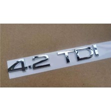 Audi Uyumlu 4.2 Tdı Krom Bagaj Yazısı