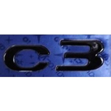 Citroen Uyumlu C3 Siyah Yazı
