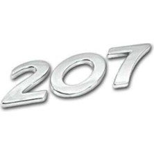Peugeot 207 - Bagaj Kaputu Üzeri 207 Yazısı ve Aslan Arması