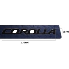 Toyota Uyumlu Corolla 19*175 mm Siyah Yazı