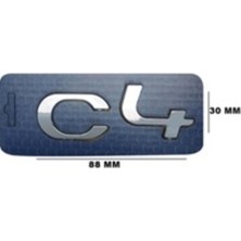 Citroen Uyumlu C4 Krom Yazı