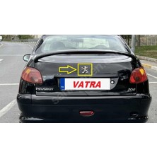 206 1.6 Sedan Pop Art 2009-2010 Uyumlu Krom PEUGEOT-206 Bagaj Yazısı ve Aslan Arması Yazısı 3m 3D