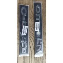 Citroen Bagaj Yazısı ve C Elysee Yazısı Citroen Arka Bagaj Yazısı Takım 2li Logo Krom 3m 3D