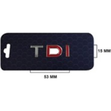 Volkswagen Uyumlu Tdı Krom Yazı 1.6*5.5 cm Dı Kırmızı