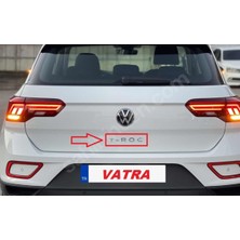 T-Roc 1.5 Tsı R Line Uyumlu T-Roc Krom Bagaj Yazısı 3m 3D Abs