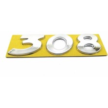 Peugeot Uyumlu 308 Bagaj Yazısı 105MM-30MM