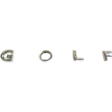 Golf Bagaj Yazısı - Golf Bagaj Yazısı Büyük - Golf Yazısı - Golf Yazısı Ortada - Krom Renk Golf Yazı