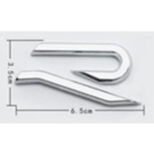Volkswagen Uyumlu Yazı R 3.5*6.5 cm Krom