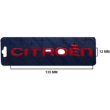 Citroen Uyumlu Cıtroen Kırmızı Yazı 12*135 mm