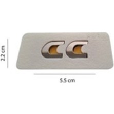 Volkswagen Uyumlu cc Krom Yazı 2.2*5.5 cm