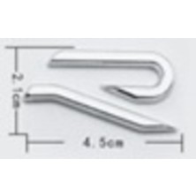 Volkswagen Uyumlu Yazı R 2.1*4.5 cm Krom