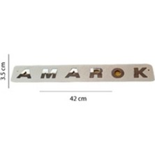 Volkswagen Uyumlu Amarok Krom Yazı 3.5*42 cm
