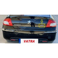 407 1.6 Hdi Premium Uyumlu Krom Peugeot Bagaj Yazısı ve Aslan Arması 3m 3D Abs