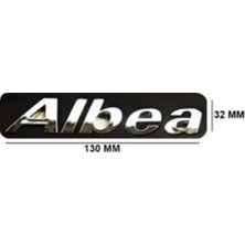 Fiat Uyumlu Albea Krom Yazı 32*130 mm