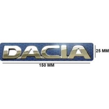 Dacia Uyumlu Dacıa Krom Yazı 25*150 mm