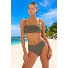 Tasarım Bikini Takımı Şık Detaylı Hızlı Kuruyan Klora Dayanıklı Özel Uv Korumalı