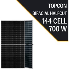 Topcon Bıfacıal 700W 10BB Half Cut  Güneş Paneli