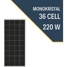 220W Monokristal Güneş Paneli
