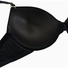 Wonna Luna 2533 Siyah Soft Push Up / Yarı Dolgulu Mikro Basic Sütyen (Tak - Çıkar Askılı)