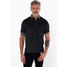 Erkek Basic Polo Yaka Kısa Kol Cepli Düz Yeşil Tişört