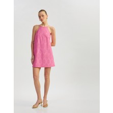 Koton Pamuklu A Kesim Mini Halter Yaka Ince Askılı Fisto Elbise