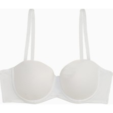 Wonna Anka Tak-Çıkar Askılı Straplez Mikro Sütyen - Desteksiz - 2540 - Beyaz