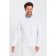 Erkek Bisiklet Yaka Uzun Kol Kışlık Siyah Sweatshirt