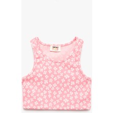 Koton Bisiklet Yaka Kolsuz Çiçek Desenli Crop Atlet