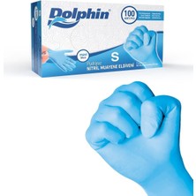 Dolphin Pudrasız Mavi Nitril Muayene Eldiveni S Beden | 1 Kutu - Mdr