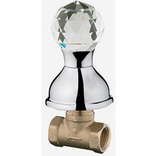 Italyan Webert Karenina Ankastre Stop Valf 1/2'' Swarovsky Taşlı Krom