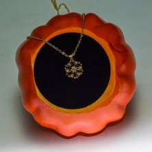 Chainbysilver Çelik Gümüş Rengi Taşlı Sallantı Kolye