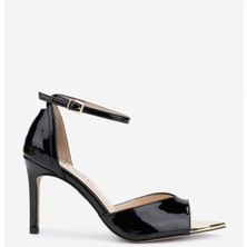 Valmenti Kadın Siyah Rugan Topuklu Ayakkabı 1036 6710 Bn Ayk Y25 Sıyah Rgn